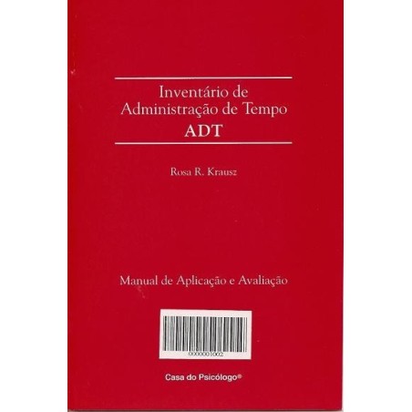 Manual - ADT - Inventário de administração do tempo